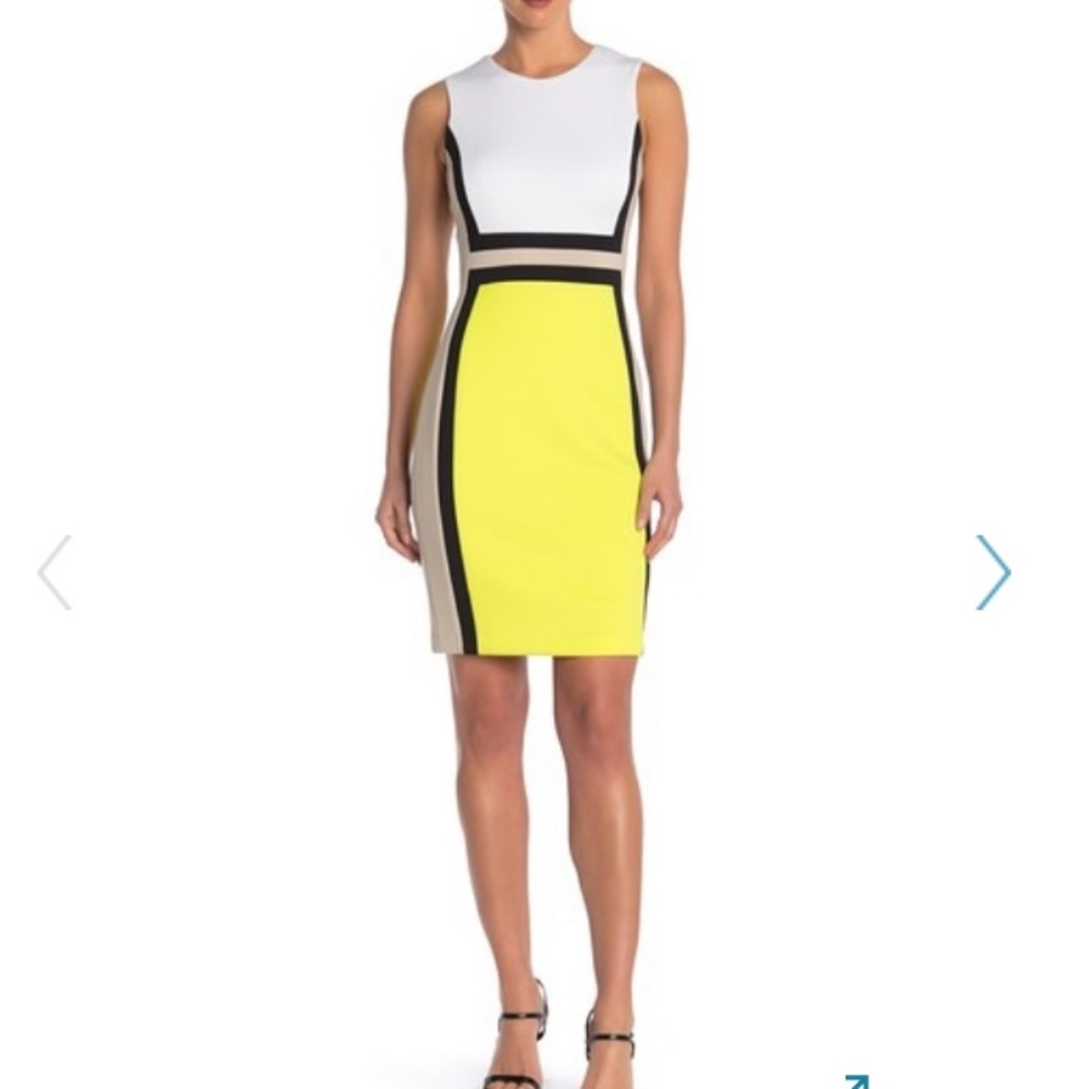 Calvin Klein Color Block Dress Size 2